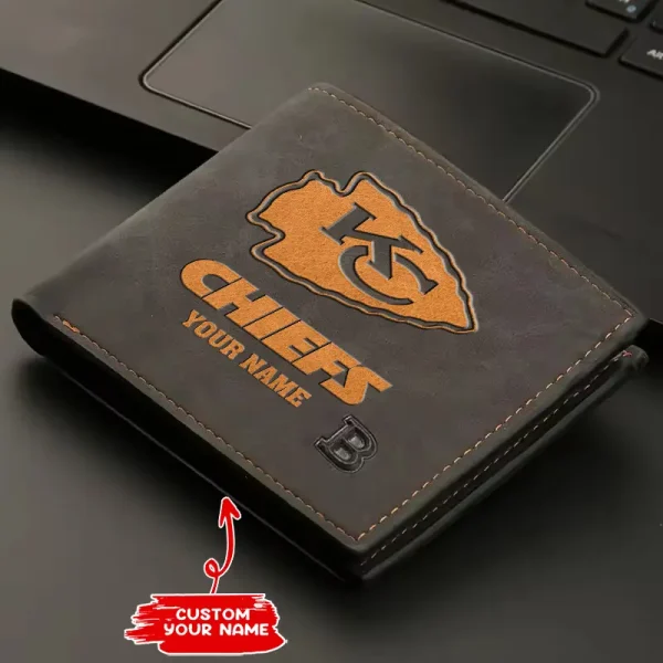 Kansas City Chiefs Fashion Light Face Soft Leather Mens Horizontal Multifunctional Wallet SPTMLFSW048 - Image 2