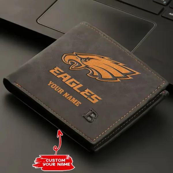 Philadelphia Eagles Fashion Light Face Soft Leather Mens Horizontal Multifunctional Wallet SPTMLFSW058 - Image 2