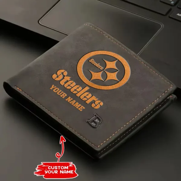Pittsburgh Steelers Fashion Light Face Soft Leather Mens Horizontal Multifunctional Wallet SPTMLFSW059 - Image 2