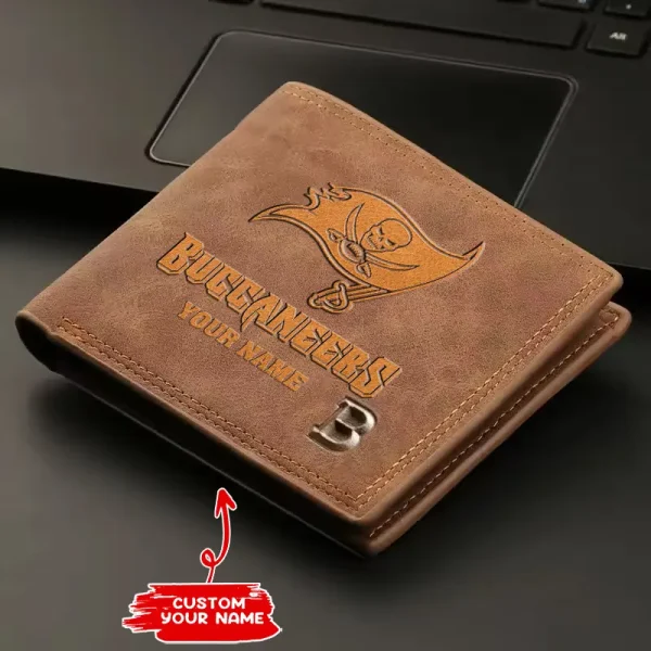 Tampa Bay Buccaneers Fashion Light Face Soft Leather Mens Horizontal Multifunctional Wallet SPTMLFSW062 - Image 2