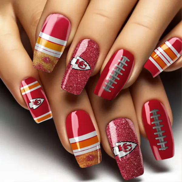 Kansas City Chiefs NFL All Team Nail Box Full Set Gift For Fan SPTNAILBOX001