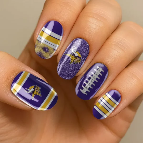 Minnesota Vikings NFL All Team Nail Box Full Set Gift For Fan SPTNAILBOX007 - Image 2