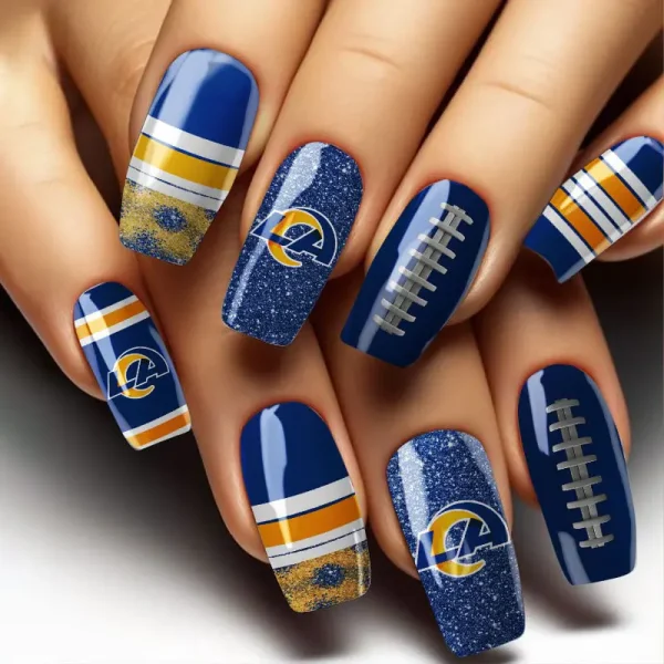 Los Angeles Rams NFL All Team Nail Box Full Set Gift For Fan SPTNAILBOX008