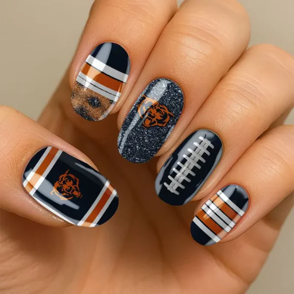 Chicago Bears NFL All Team Nail Box Full Set Gift For Fan SPTNAILBOX012 - Image 2