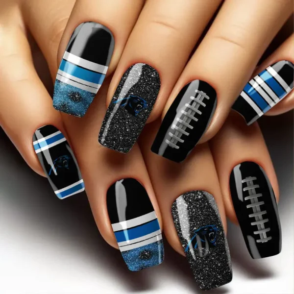 Carolina Panthers NFL All Team Nail Box Full Set Gift For Fan SPTNAILBOX014