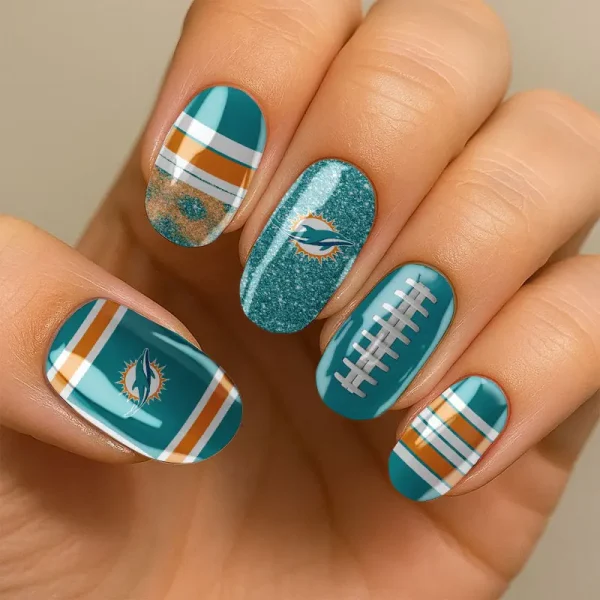 Miami Dolphins NFL All Team Nail Box Full Set Gift For Fan SPTNAILBOX015 - Image 2