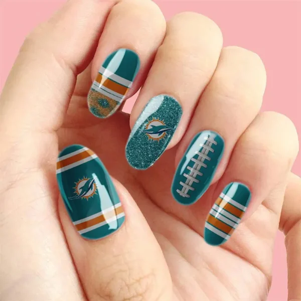 Miami Dolphins NFL All Team Nail Box Full Set Gift For Fan SPTNAILBOX015 - Image 3