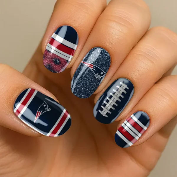 New England Patriots NFL All Team Nail Box Full Set Gift For Fan SPTNAILBOX016 - Image 2