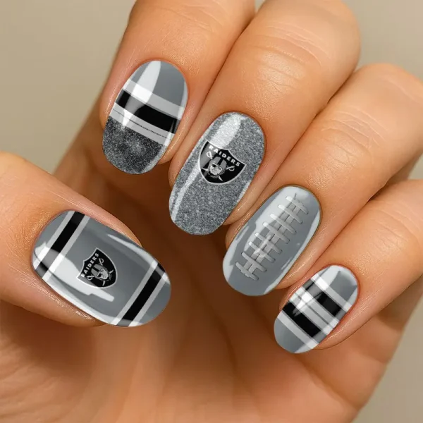 Las Vegas Raiders NFL All Team Nail Box Full Set Gift For Fan SPTNAILBOX017 - Image 2
