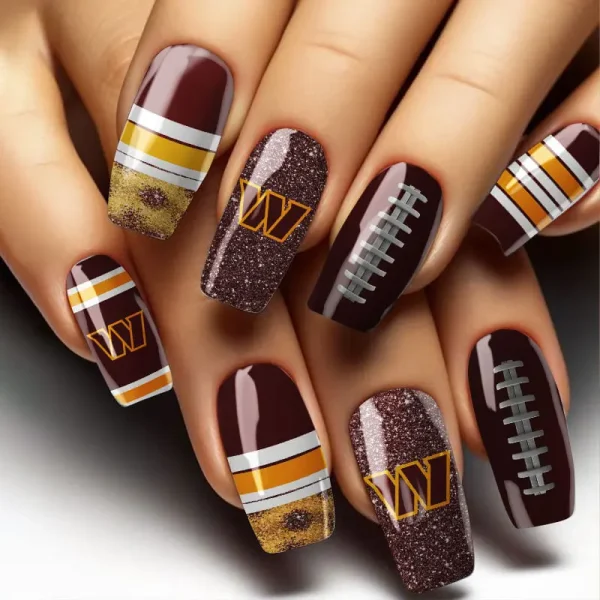 Washington Commanders NFL All Team Nail Box Full Set Gift For Fan SPTNAILBOX020