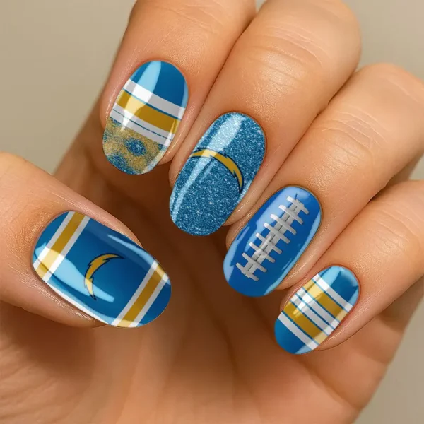 Los Angeles Chargers NFL All Team Nail Box Full Set Gift For Fan SPTNAILBOX022 - Image 2