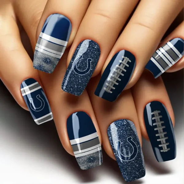 Indianapolis Colts NFL All Team Nail Box Full Set Gift For Fan SPTNAILBOX026
