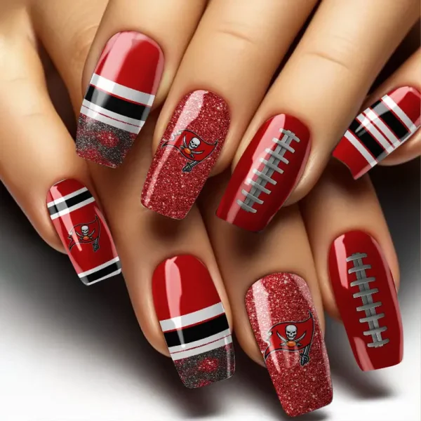 Tampa Bay Buccaneers NFL All Team Nail Box Full Set Gift For Fan SPTNAILBOX032