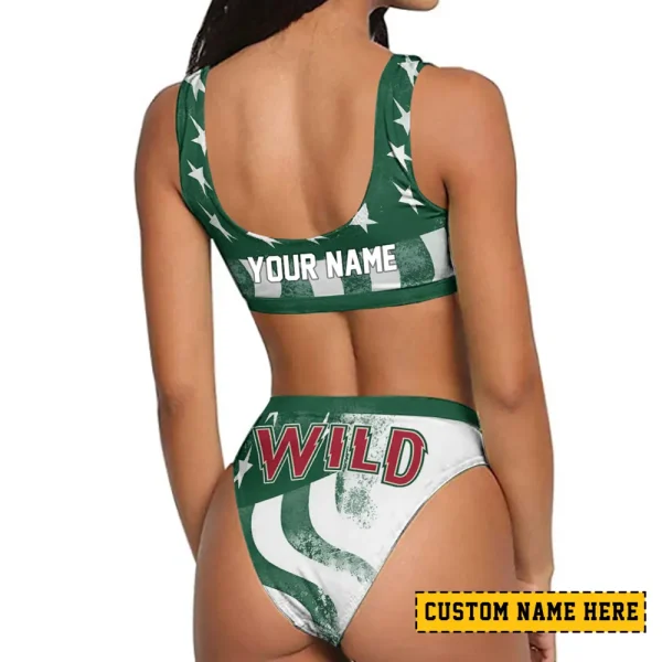 Minnesota Wild Women's Sport Two-Piece Swimsuit New 2025 SPTSBNS060 - Image 2