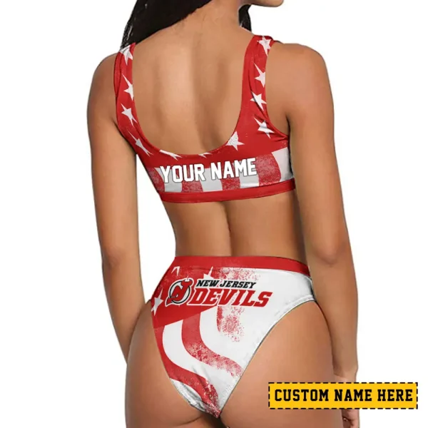 New Jersey Devils Women's Sport Two-Piece Swimsuit New 2025 SPTSBNS064 - Image 2