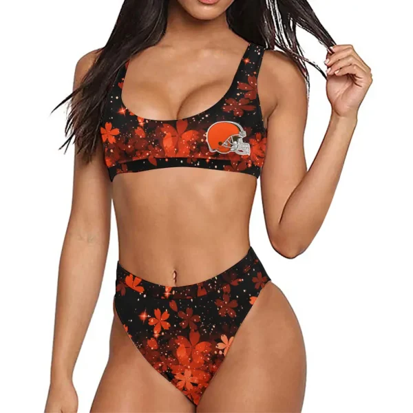 Cleveland Browns Women's Sport Two-Piece Swimsuit New 2025 98SBS042