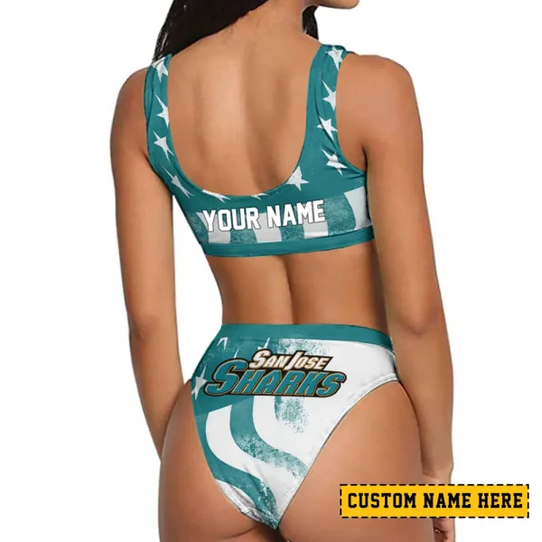 San Jose Sharks Women's Sport Two-Piece Swimsuit New 2025 SPTSBNS070 - Image 2