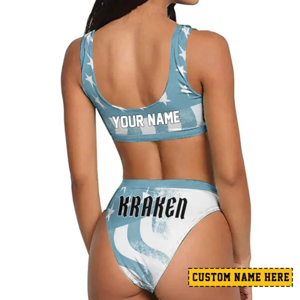 Seattle Kraken Women's Sport Two-Piece Swimsuit New 2025 SPTSBNS071 - Image 2