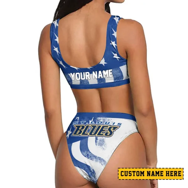 St. Louis Blues Women's Sport Two-Piece Swimsuit New 2025 SPTSBNS072 - Image 2