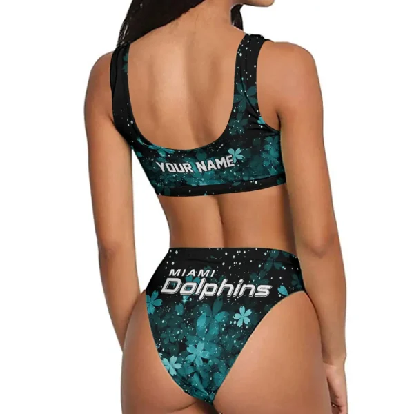 Miami Dolphins Women's Sport Two-Piece Swimsuit New 2025 98SBS054 - Image 2