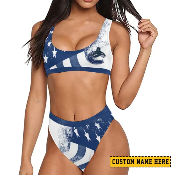 Vancouver Canucks Women's Sport Two-Piece Swimsuit New 2025 SPTSBNS076