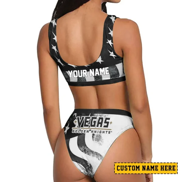Vegas Golden Knights Women's Sport Two-Piece Swimsuit New 2025 SPTSBNS077 - Image 2