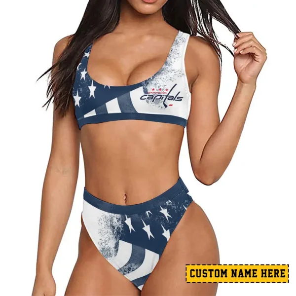 Washington Capitals Women's Sport Two-Piece Swimsuit New 2025 SPTSBNS078