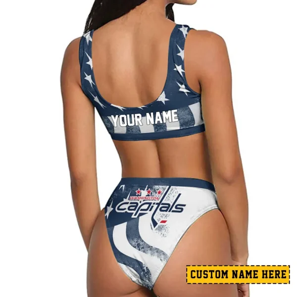 Washington Capitals Women's Sport Two-Piece Swimsuit New 2025 SPTSBNS078 - Image 2