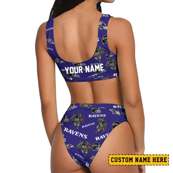 Baltimore Ravens Women's Sport Two-Piece Swimsuit New 2025 SPTSBNS084 - Image 2