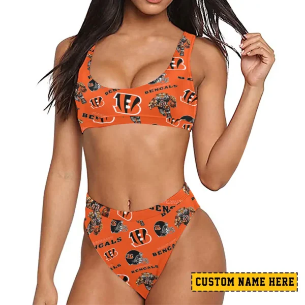 Cincinnati Bengals Women's Sport Two-Piece Swimsuit New 2025 SPTSBNS088