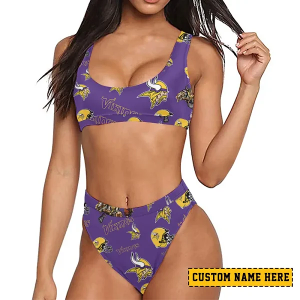 Minnesota Vikings Women's Sport Two-Piece Swimsuit New 2025 SPTSBNS095