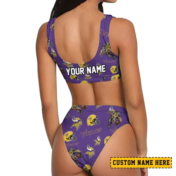 Minnesota Vikings Women's Sport Two-Piece Swimsuit New 2025 SPTSBNS095 - Image 2