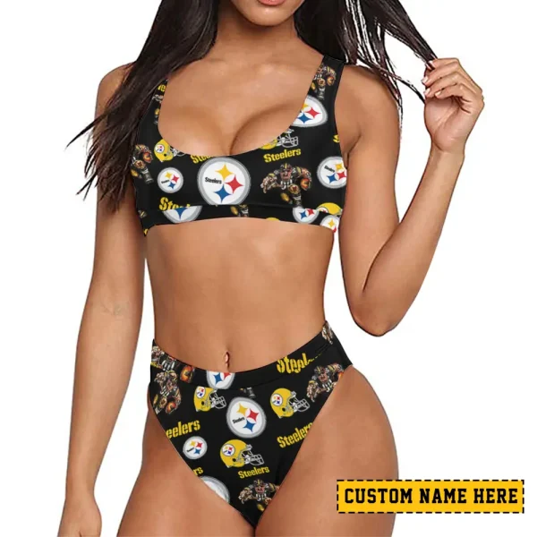 Pittsburgh Steelers Women's Sport Two-Piece Swimsuit New 2025 SPTSBNS097
