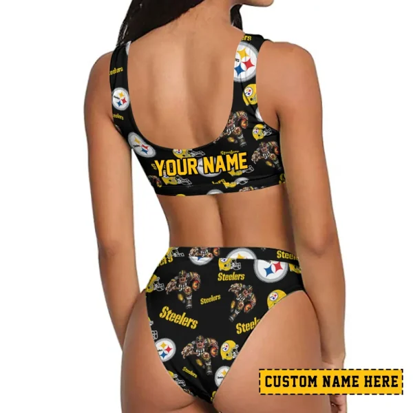 Pittsburgh Steelers Women's Sport Two-Piece Swimsuit New 2025 SPTSBNS097 - Image 2