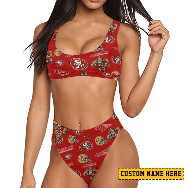 San Francisco 49ers Women's Sport Two-Piece Swimsuit New 2025 SPTSBNS098