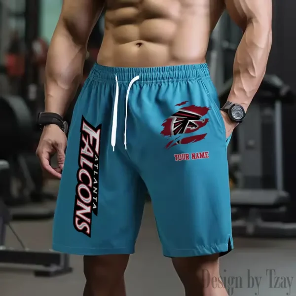 Atlanta Falcons Men's Shorts Badminton Sports Shorts Summer SPTMBSS066 - Image 4