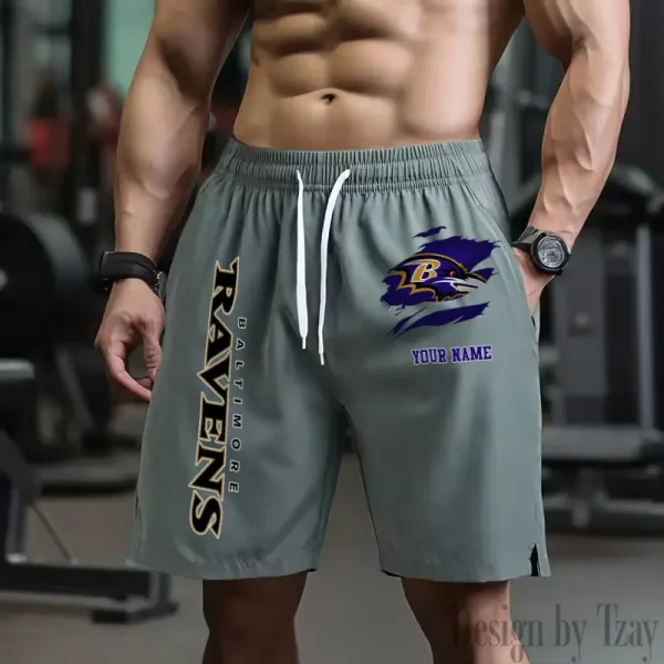 Baltimore Ravens Men's Shorts Badminton Sports Shorts Summer SPTMBSS067