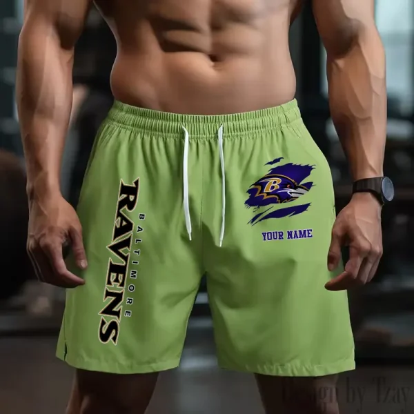 Baltimore Ravens Men's Shorts Badminton Sports Shorts Summer SPTMBSS067 - Image 2
