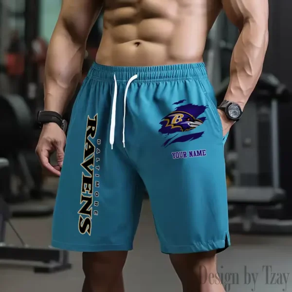 Baltimore Ravens Men's Shorts Badminton Sports Shorts Summer SPTMBSS067 - Image 3