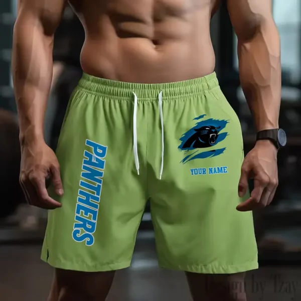 Carolina Panthers Men's Shorts Badminton Sports Shorts Summer SPTMBSS069