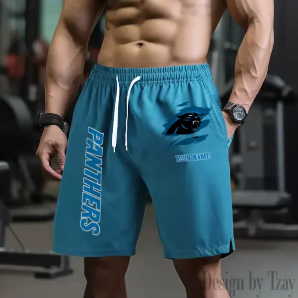 Carolina Panthers Men's Shorts Badminton Sports Shorts Summer SPTMBSS069 - Image 4