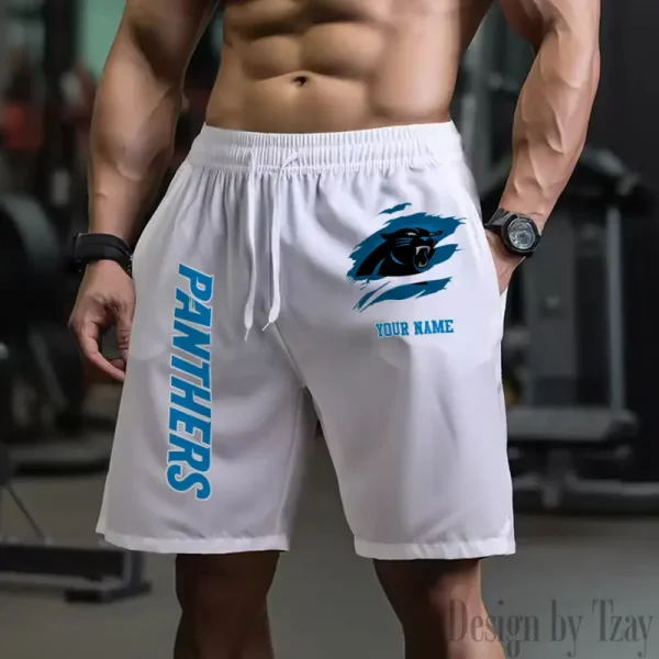 Carolina Panthers Men's Shorts Badminton Sports Shorts Summer SPTMBSS069 - Image 5