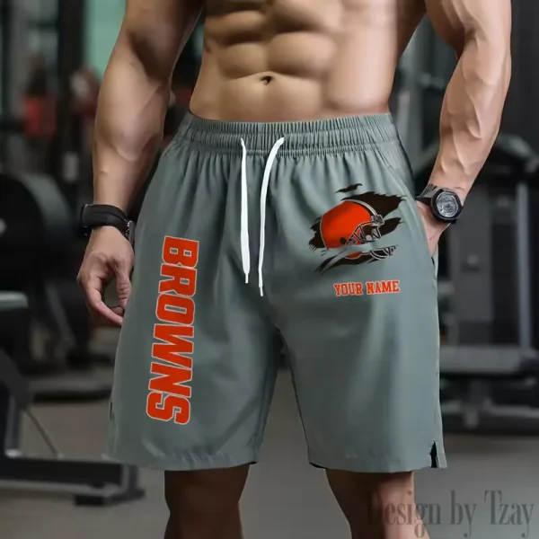 Cleveland Browns Men's Shorts Badminton Sports Shorts Summer SPTMBSS072