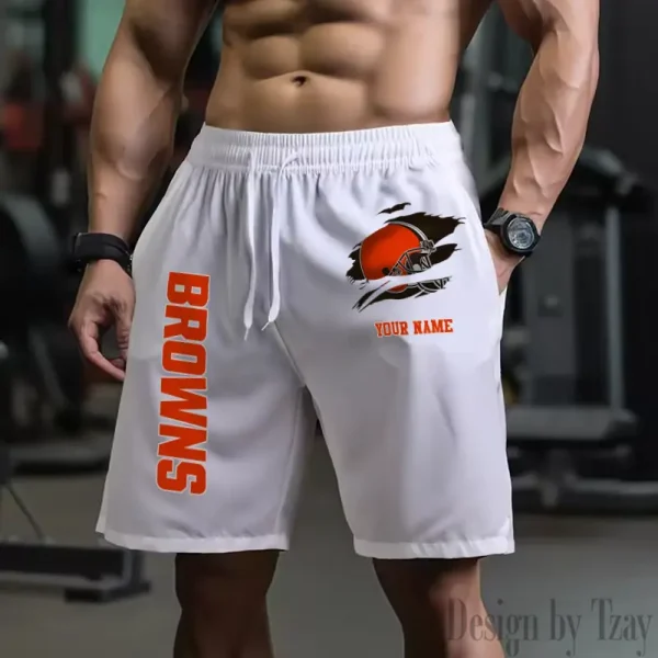 Cleveland Browns Men's Shorts Badminton Sports Shorts Summer SPTMBSS072 - Image 2