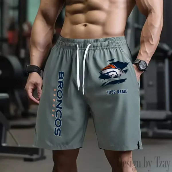 Denver Broncos Men's Shorts Badminton Sports Shorts Summer SPTMBSS074