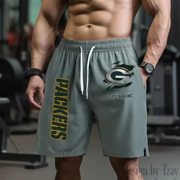 Green Bay Packers Men's Shorts Badminton Sports Shorts Summer SPTMBSS076