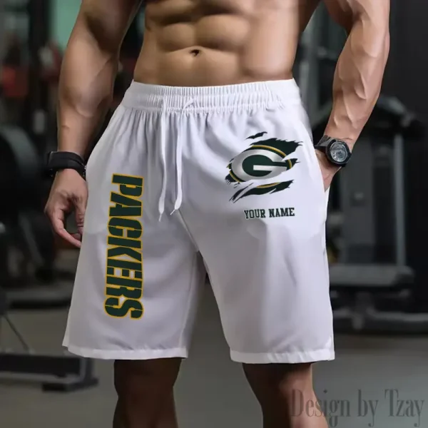 Green Bay Packers Men's Shorts Badminton Sports Shorts Summer SPTMBSS076 - Image 2