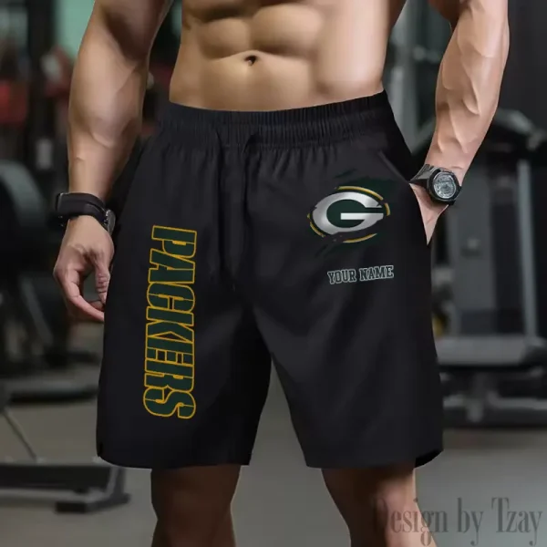 Green Bay Packers Men's Shorts Badminton Sports Shorts Summer SPTMBSS076 - Image 3