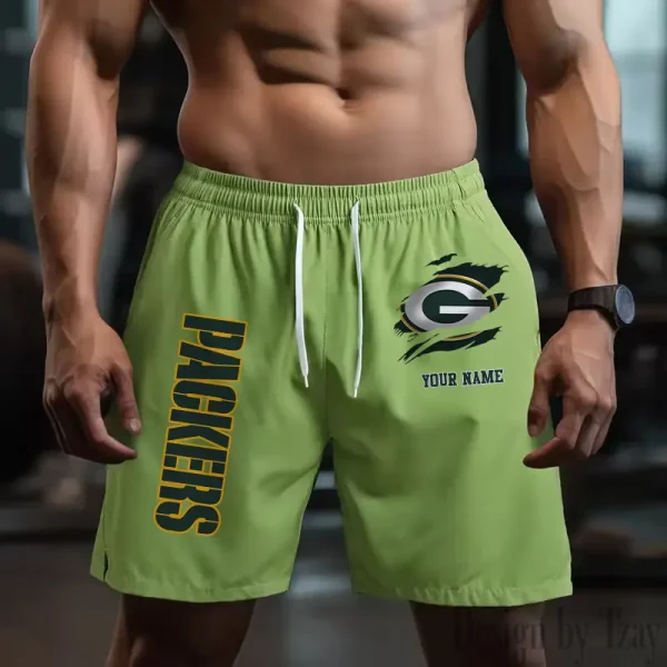 Green Bay Packers Men's Shorts Badminton Sports Shorts Summer SPTMBSS076 - Image 4