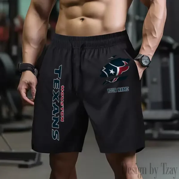 Houston Texans Men's Shorts Badminton Sports Shorts Summer SPTMBSS077 - Image 2